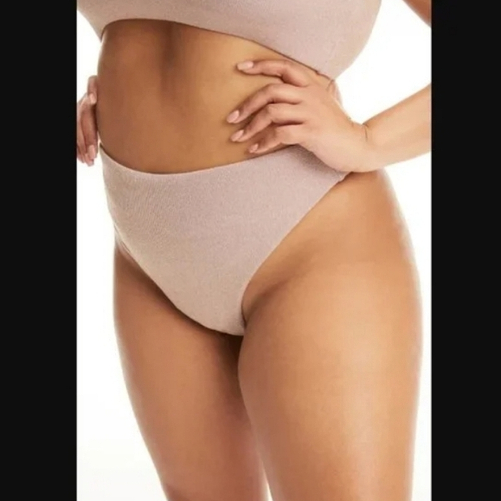 NWT Good American Sparkle Good Waist Cheeky Bikini Bottom Lilac